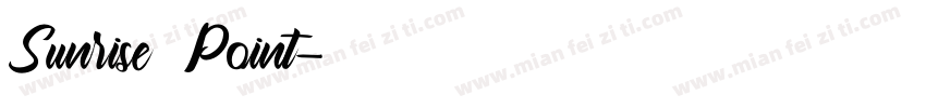 Sunrise Point字体转换